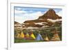 Indian Tepees, Glacier Park, Montana-null-Framed Art Print