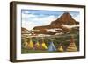 Indian Tepees, Glacier Park, Montana-null-Framed Art Print