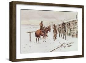 Indian Trading Post-Charles Marion Russell-Framed Giclee Print