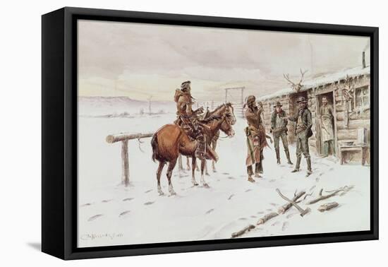 Indian Trading Post-Charles Marion Russell-Framed Stretched Canvas