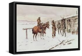 Indian Trading Post-Charles Marion Russell-Framed Stretched Canvas