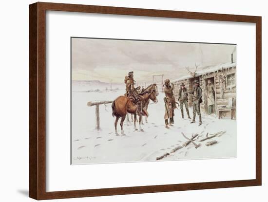 Indian Trading Post-Charles Marion Russell-Framed Giclee Print