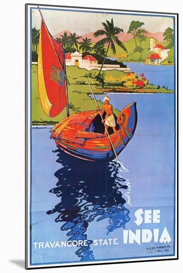 Indian Travel Poster, 1938-null-Mounted Giclee Print