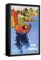 Indian Travel Poster, 1938-null-Framed Stretched Canvas