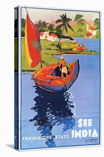 Indian Travel Poster, 1938-null-Stretched Canvas