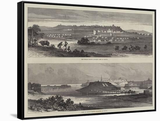 Indian Troops at Malta-null-Framed Stretched Canvas