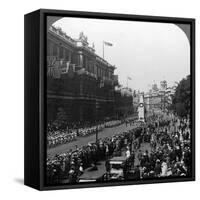 Indian Troops Saluting the Unknown Warrior at the Cenotaph, Whitehall, London, C1920-null-Framed Stretched Canvas