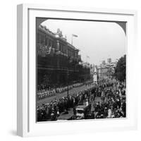 Indian Troops Saluting the Unknown Warrior at the Cenotaph, Whitehall, London, C1920-null-Framed Photographic Print