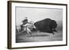 Indian Trying to Kill Buffalo-null-Framed Giclee Print
