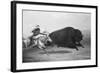 Indian Trying to Kill Buffalo-null-Framed Giclee Print