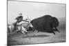 Indian Trying to Kill Buffalo-null-Mounted Giclee Print