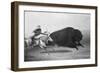 Indian Trying to Kill Buffalo-null-Framed Giclee Print