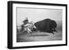 Indian Trying to Kill Buffalo-null-Framed Giclee Print