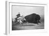 Indian Trying to Kill Buffalo-null-Framed Giclee Print