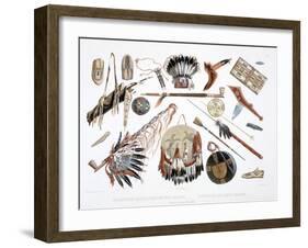 'Indian Utensils and Arms', 1843-Du Casse-Framed Giclee Print