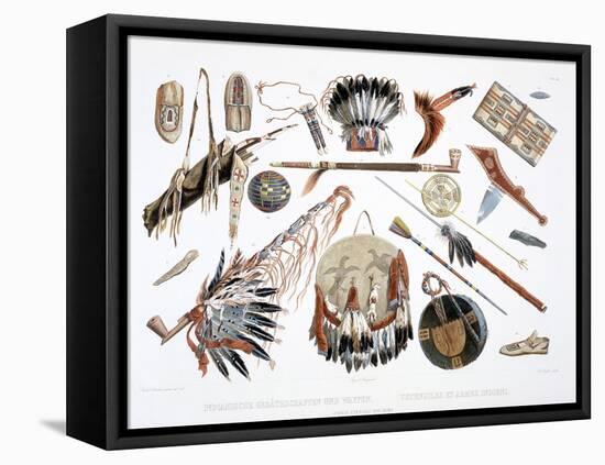 'Indian Utensils and Arms', 1843-Du Casse-Framed Stretched Canvas