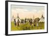 Indian Village near Spokane, Washington-null-Framed Art Print