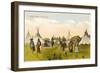 Indian Village near Spokane, Washington-null-Framed Art Print