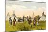 Indian Village near Spokane, Washington-null-Mounted Art Print