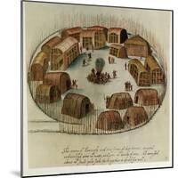 Indian Village of Pomeiooc-John White-Mounted Giclee Print