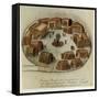 Indian Village of Pomeiooc-John White-Framed Stretched Canvas