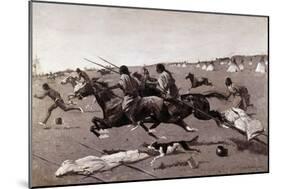 Indian Village Routed, Geronimo Fleeing from Camp-Frederic Sackrider Remington-Mounted Giclee Print