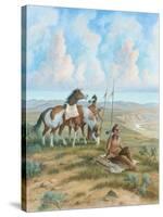 Indian War Party-Ron Jenkins-Stretched Canvas