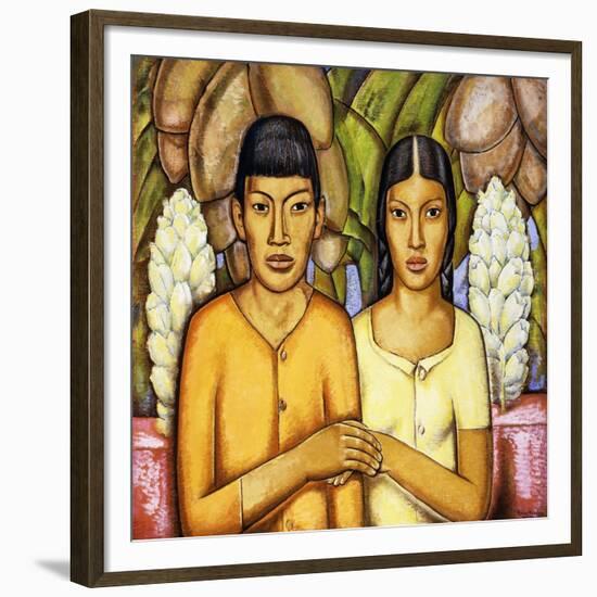 Indian Wedding; Casamiento Indio, (Oil on Canvas)-Alfredo Ramos Martinez-Framed Giclee Print