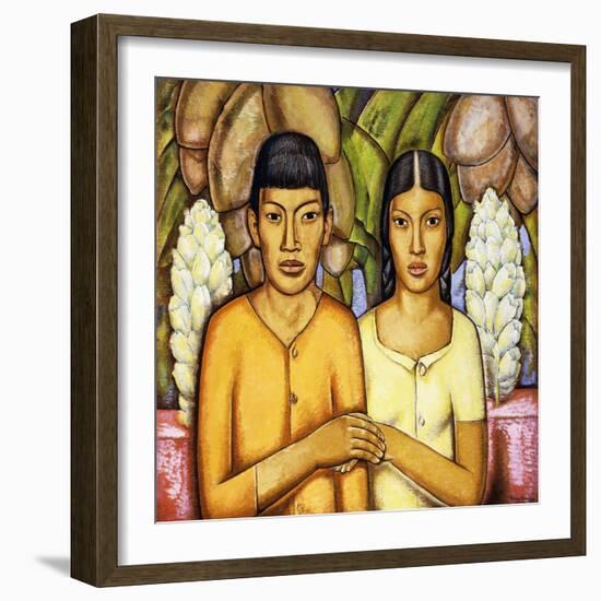 Indian Wedding; Casamiento Indio, (Oil on Canvas)-Alfredo Ramos Martinez-Framed Giclee Print