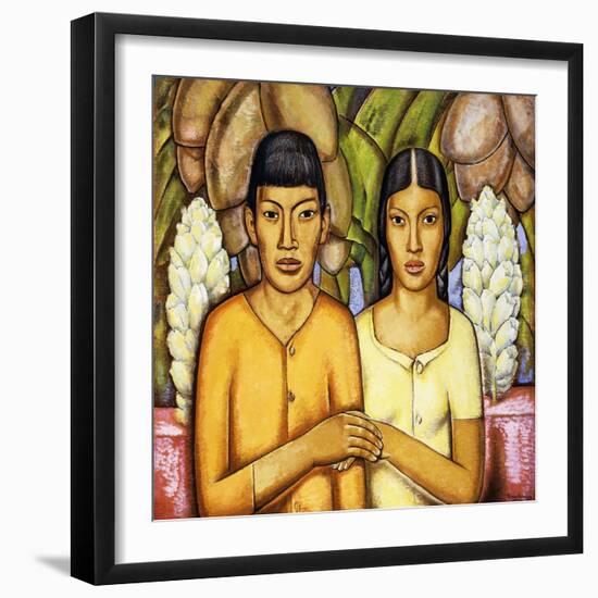 Indian Wedding; Casamiento Indio, (Oil on Canvas)-Alfredo Ramos Martinez-Framed Giclee Print