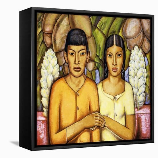 Indian Wedding; Casamiento Indio, (Oil on Canvas)-Alfredo Ramos Martinez-Framed Stretched Canvas