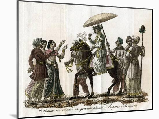 Indian Wedding Procession, C19th Century-null-Mounted Giclee Print