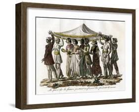 Indian Wedding Procession, C19th Century-null-Framed Giclee Print