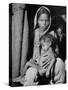 Indian Wife of a Tannery Worker Holding Her Child at Home in the Chawls-Margaret Bourke-White-Stretched Canvas