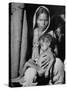 Indian Wife of a Tannery Worker Holding Her Child at Home in the Chawls-Margaret Bourke-White-Stretched Canvas