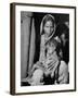 Indian Wife of a Tannery Worker Holding Her Child at Home in the Chawls-Margaret Bourke-White-Framed Photographic Print