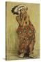 Indian with Blanket-Eanger Irving Couse-Stretched Canvas