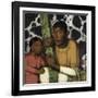 Indian with Cactus (Tempera on Paper)-Alfredo Ramos Martinez-Framed Giclee Print