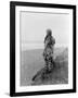 Indian Woman in Primitive Dress Edward Curtis Photograph-Lantern Press-Framed Art Print