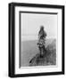 Indian Woman in Primitive Dress Edward Curtis Photograph-Lantern Press-Framed Art Print