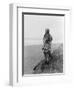 Indian Woman in Primitive Dress Edward Curtis Photograph-Lantern Press-Framed Art Print