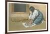 Indian Woman Making Rain Gods-null-Framed Art Print