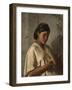 Indian Woman with Marigold,1876-Felipe Santiago Gutierrez-Framed Giclee Print