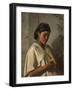 Indian Woman with Marigold,1876-Felipe Santiago Gutierrez-Framed Giclee Print