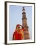 Indian Women at Qutb Minar (UNESCO World Heritage Site), Delhi, India-Keren Su-Framed Premium Photographic Print