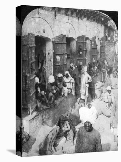 Indian Women Grinding Corn Between Two Round Stones, Delhi, India, 1900s-null-Stretched Canvas