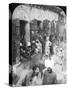 Indian Women Grinding Corn Between Two Round Stones, Delhi, India, 1900s-null-Stretched Canvas