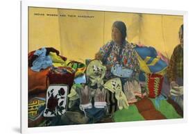 Indian Women Showing their Handcraft-Lantern Press-Framed Art Print