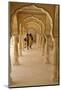 Indian Women under Arches, Amber Fort Palace, Jaipur, Rajasthan, India, Asia-Peter Barritt-Mounted Photographic Print