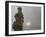 Indian Worker Carries His Daughter in the Morning Fog in the Outskirts of Jammu, India-null-Framed Photographic Print